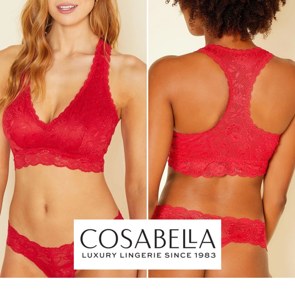 Cosabella - Never Say Never Curvy Racie Racerback Bralette - Red - M